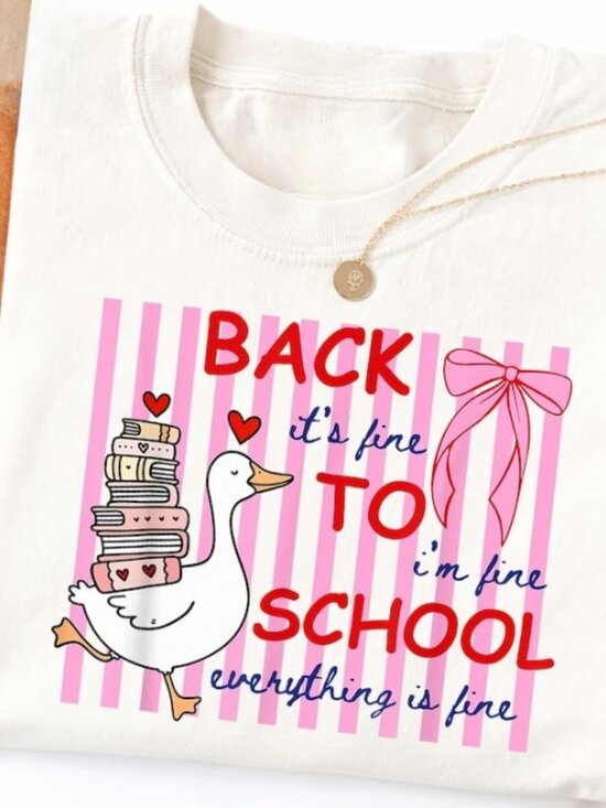 Tops - Silly Goose Teacher Shirt, Everything Is Fine Teacher Tee